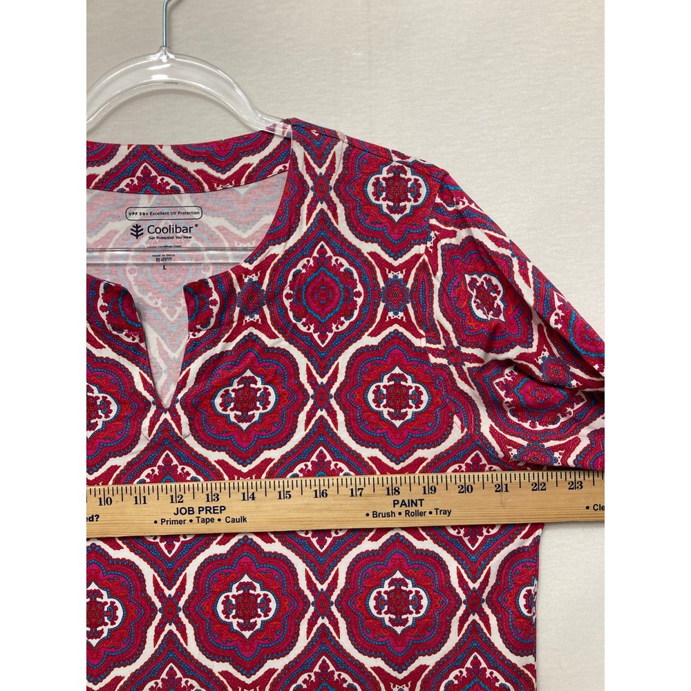Coolibar Sun Protection Dress Large Pink Medallion Print UPF 50+ Stretch Outdoor - Picture 5 of 8